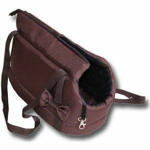 Viking Choice Hondendraagtas kleine honden honden transporttas bruin 36x19x23 cm stijlvol schoudertas Reismanden